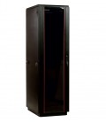 Шкаф телекоммуникационный напольный 38U (600x1000) дверь стекло, цвет чёрный