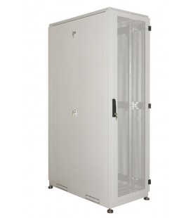 Шкаф серверный напольный 42U (600x1000) дверь перфорированная, задние двойные перфорированные