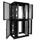 Шкаф серверный ПРОФ напольный колокейшн 40U (600x1200) 2 секции, дверь перфор. 2 шт., черный, в сборе