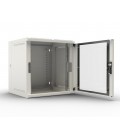 Шкаф телекоммуникационный настенный откидной 9U (600х520) дверь стекло