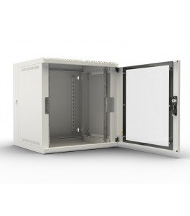 Шкаф телекоммуникационный настенный откидной 6U (600х520) дверь стекло