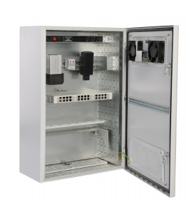 Шкаф уличный всепогодный настенный 6U (600х300), передняя дверь вентилируемая