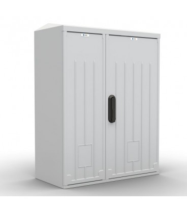 Шкаф уличный всепогодный настенный 12U (Ш600 × Г300), полиэстер, дверь двухстворчатая
