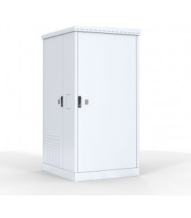 Шкаф уличный всепогодный напольный 12U (Ш1000хГ600) с электроотсеком, три двери